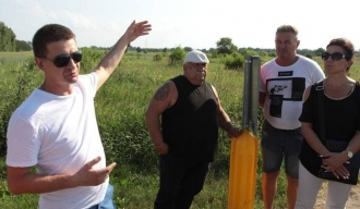 Mieszkańcy Makowa Nowego, Makowca i Janiszpola w czerwcu protestowali przeciwko szkodliwym wariantom trasy S12. Fot. Tadeusz Klocek