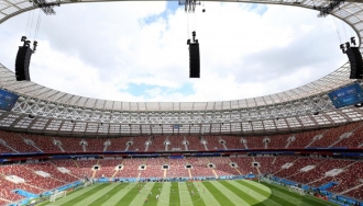 Stadion Łużniki w Moskwie. Miejsce najważniejszego meczu tego Mundialu. Fot. PAP